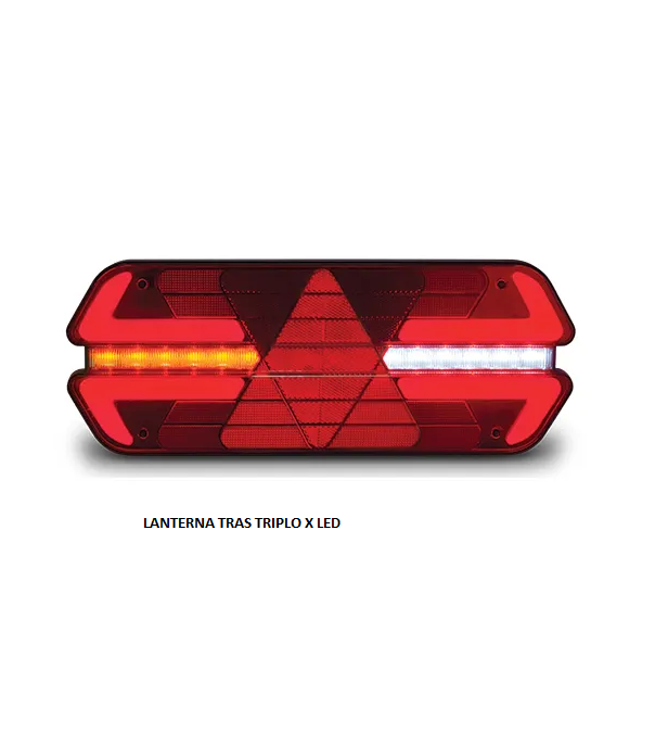 LANTERNA TRAS UNIVERSAL TRIPLO X LED BIVOLT