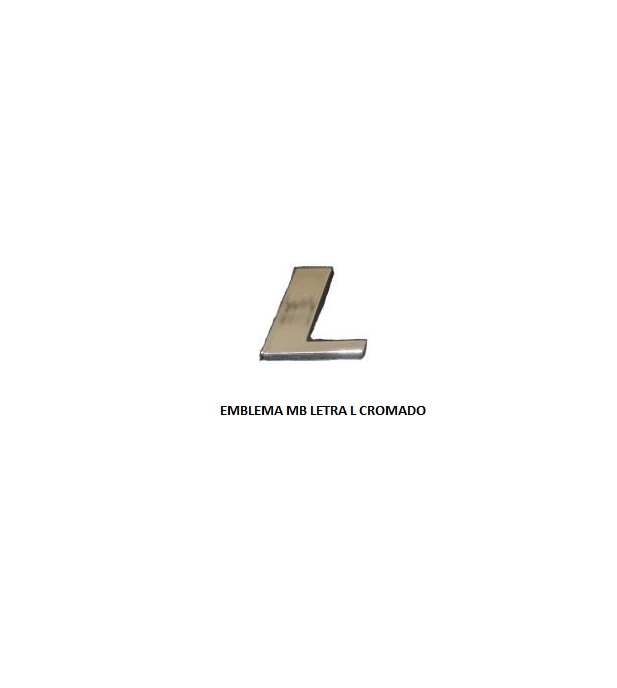 EMBLEMA MB LETRA L CROMADO