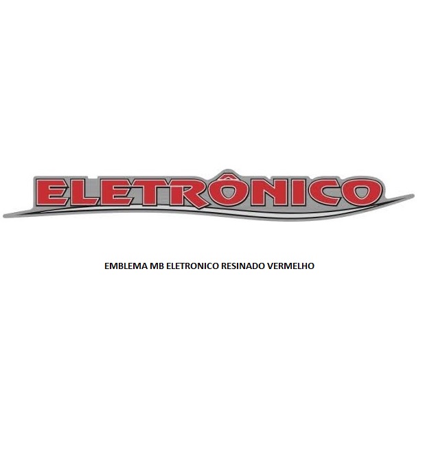 EMBLEMA MB ELETRONICO RESINADO VERMELHO