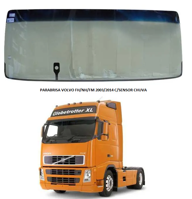 PARABRISA VOLVO FH/NH/FM 2003/2014 C/SENSOR CHUVA