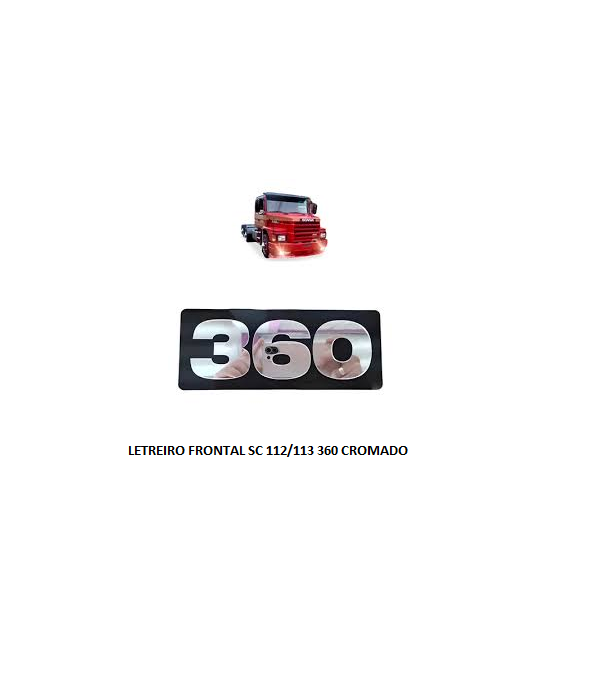 LETREIRO FRONTAL SC 112/113 360 CROMADO