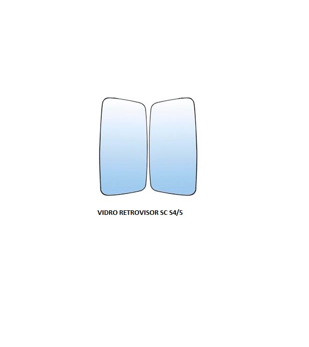 VIDRO RETROVISOR SC S4 S5 S/DESEMBACADOR S/BASE V412