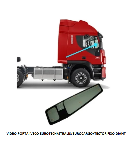 VIDRO PORTA IVECO EUROTECH/STRALIS/EUROCARGO/TECTOR FIXO DIANT