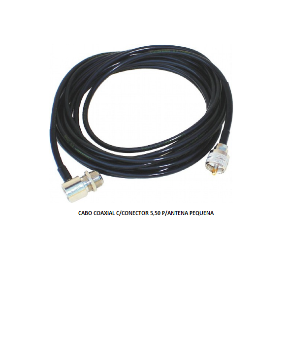 CABO COAXIAL C/CONECTOR 5,50 P/ANTENA PEQUENA