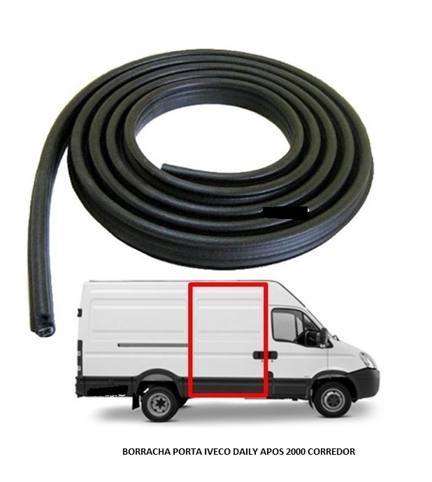 BORRACHA PORTA IVECO DAILY APOS 2000 CORREDOR