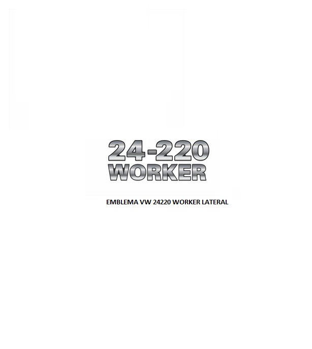 EMBLEMA VW 24220 RESINADO WORKER LATERAL ESPELHADO