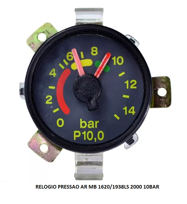 RELOGIO PRESSAO AR MB 1620 1720 1938LS O400 O500 2000 15BAR ROSCA INTERNA W03.050 69554074148 0015427808