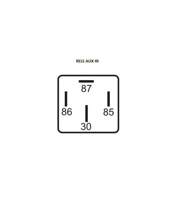 RELE AUX 24V 4S 40A C/SUPORTE