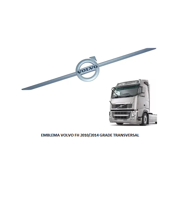 EMBLEMA VOLVO FH 2010/2014 GRADE TRANSVERSAL CROMADO
