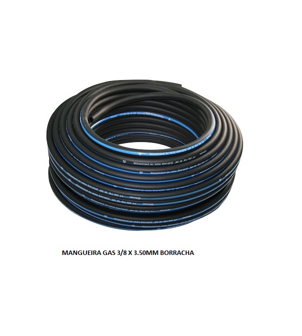 MANGUEIRA GAS 3/8 X 3.50MM BORRACHA