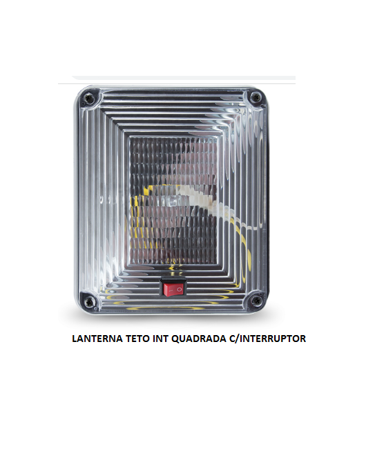 LANTERNA TETO INT QUADRADA C/INTERRUPTOR