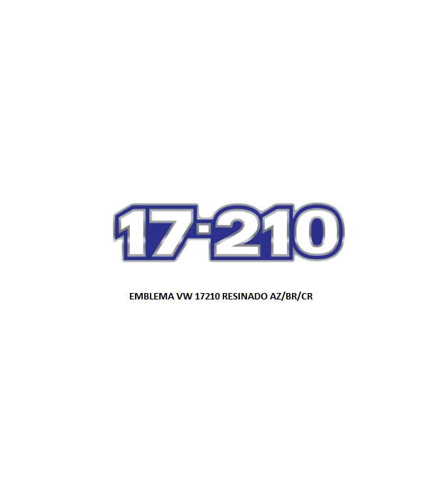 EMBLEMA VW 17210 RESINADO AZ/BR/CR