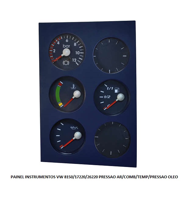 PAINEL INSTRUMENTOS VW 8150/17220/26220 PRESSAO AR/COMB/TEMP/PRESSAO OLEO