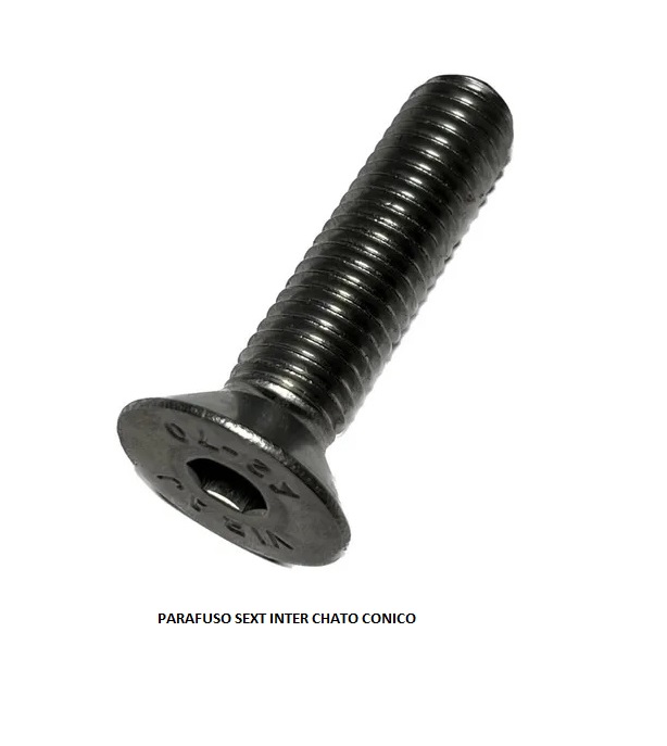 PARAFUSO SEXT INTER 8X16 CHATO CONICO
