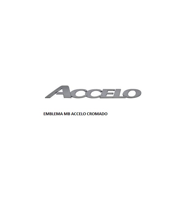 EMBLEMA MB ACCELO PLASTICO CROMADO