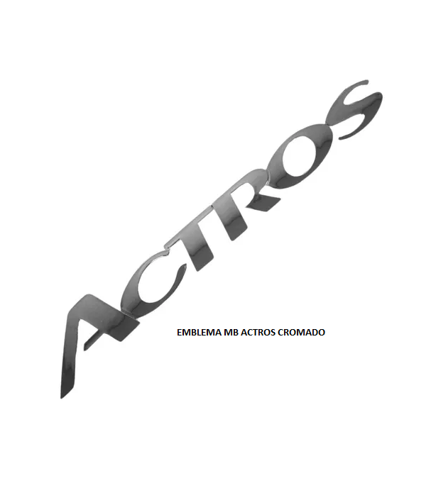EMBLEMA MB ACTROS PLASTICO CROMADO