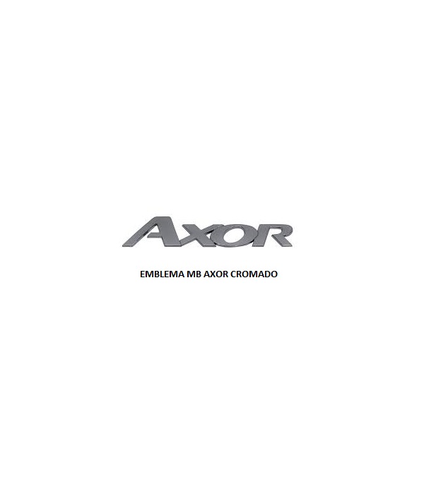 EMBLEMA MB AXOR PLASTICO CROMADO