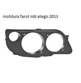 MOLDURA FAROL MB ATEGO 2013