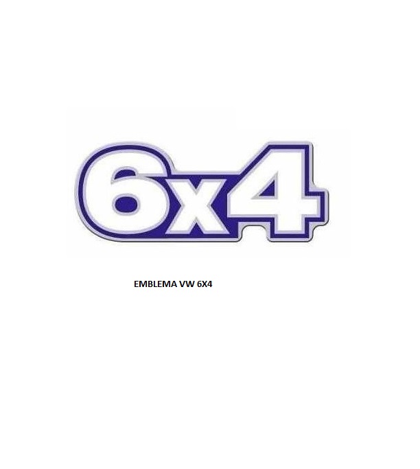 EMBLEMA VW 6X4 RESINADO AZ/BR/CR