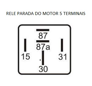 RELE PARADA MOTOR 12V 5 TERMINAIS MB