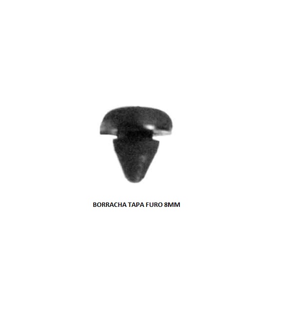 BORRACHA TAPA FURO 8MM