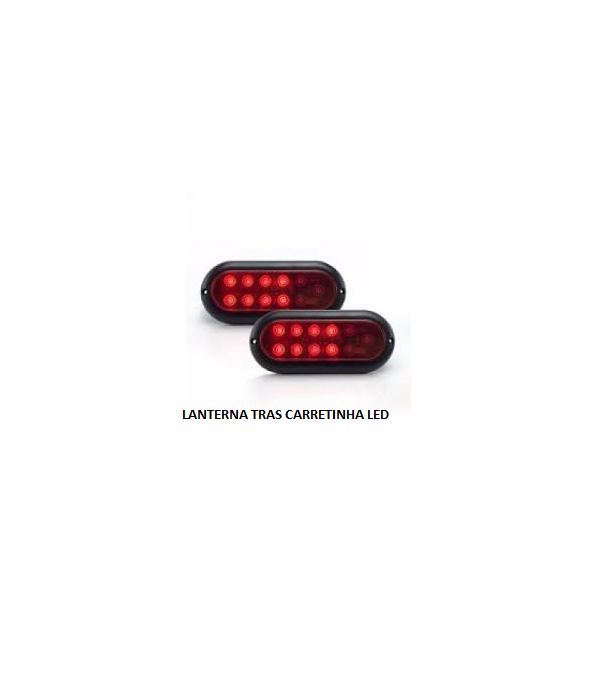 LANTERNA TRAS CARRETINHA LED VERMELHA