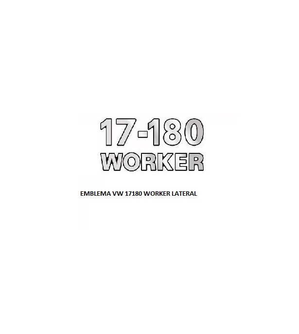 EMBLEMA VW 17180 RESINADO WORKER LATERAL ESPELHADO