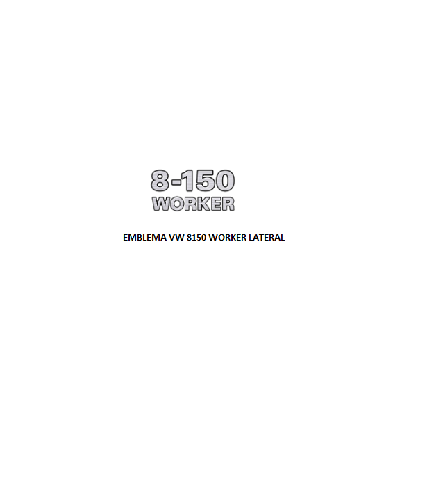 EMBLEMA VW 8150 RESINADO WORKER LATERAL ESCOVADO
