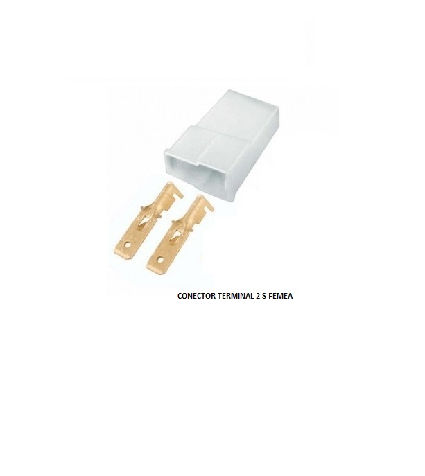 CONECTOR TERMINAL 2 VIAS FEMEA P/TER/MACHO