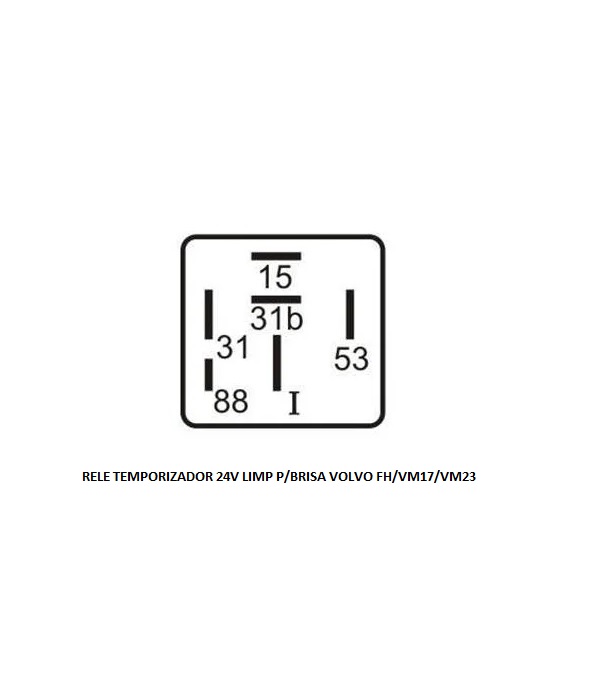 RELE TEMPORIZADOR 24V LIMP P/BRISA VOLVO FH/VM17/VM23