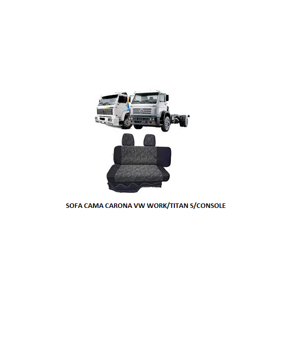 SOFA CAMA CARONA VW WORK/TITAN S/CONSOLE