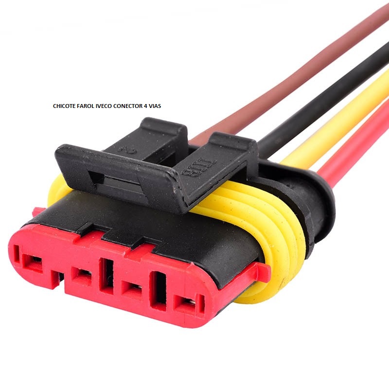 CHICOTE FAROL IVECO STRALIS CONECTOR 4 VIAS