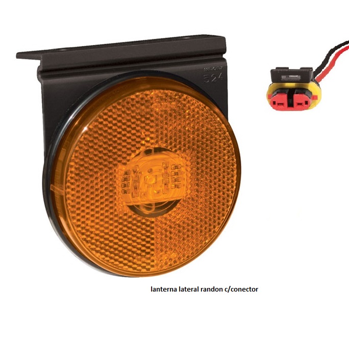 LANTERNA LATERAL RANDON C/SUP C/LED AMARELA CONECTOR