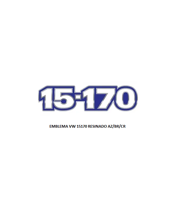 EMBLEMA VW 15170 RESINADO AZ/BR/CR
