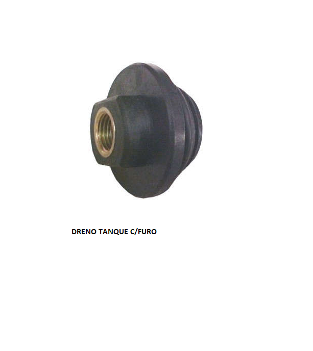 DRENO TANQUE C/FURO 16MM ROSCA FINA C/S FURO
