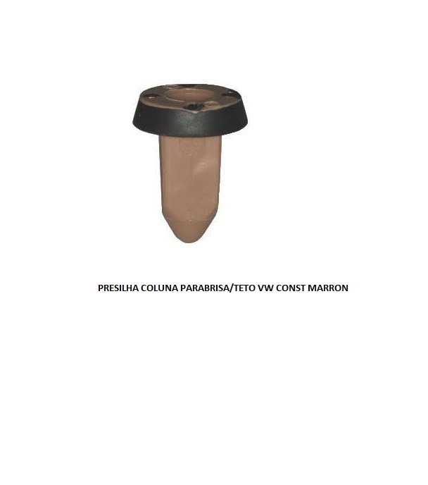 PRESILHA COLUNA PARABRISA/TETO VW CONST PRETA