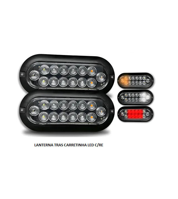 LANTERNA TRAS CARRETINHA LED CRISTAL C/RE