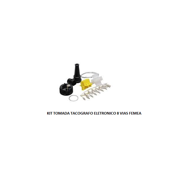KIT TOMADA TACOGRAFO ELETRONICO 8 VIAS FEMEA