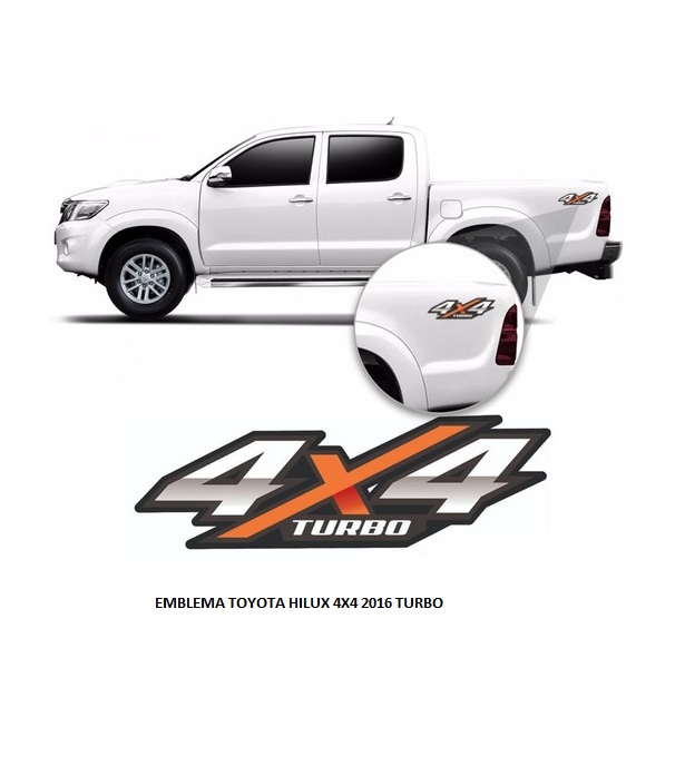 EMBLEMA TOYOTA HILUX 4X4 2016 TURBO