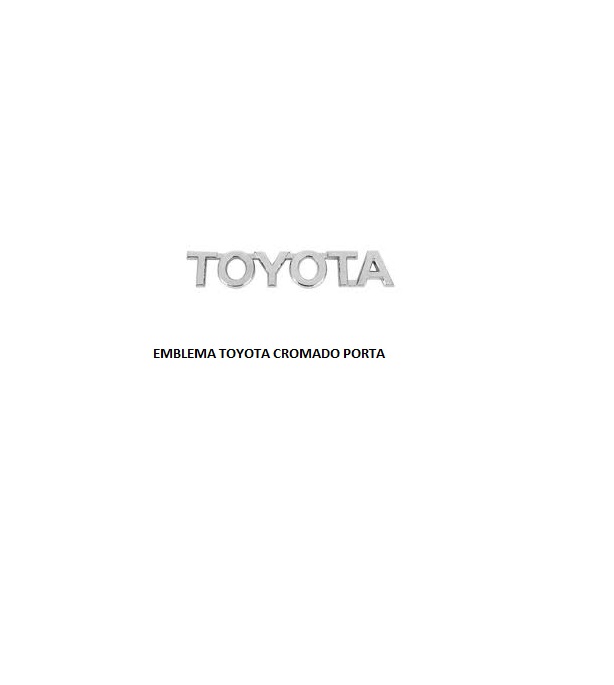 EMBLEMA TOYOTA CROMADO PORTA