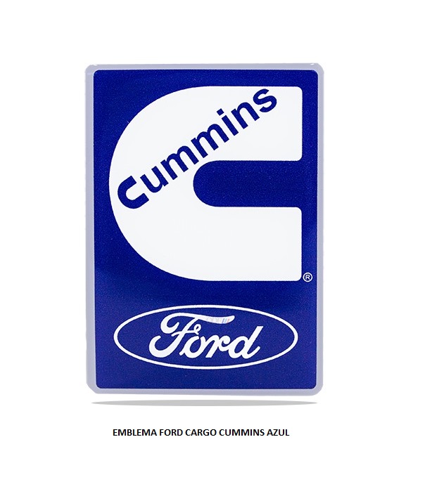 EMBLEMA FORD CARGO G1 RESINADO CUMMINS AZUL