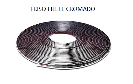 FRISO FILETE CROMADO 9MM ADESIVO UNIVERSAL