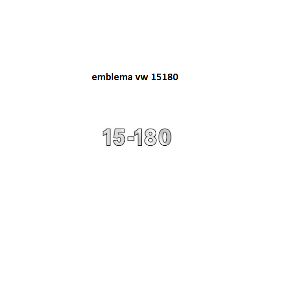 EMBLEMA VW 15180 RESINADO FRONTAL ESPELHADO