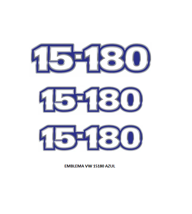 EMBLEMA VW 15180 RESINADO 3PC AZ/BR/CR