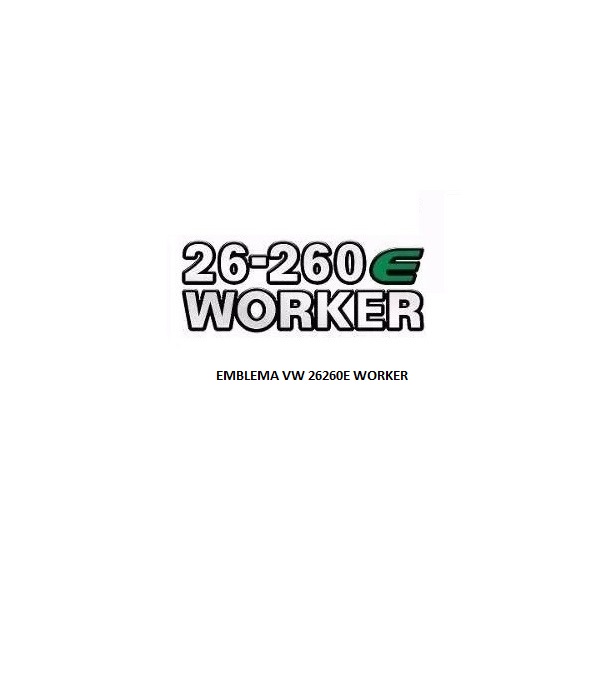 EMBLEMA VW 26260E RESINADO WORKER LATERAL ESPELHADO