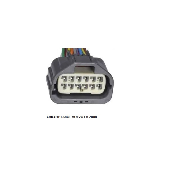 CHICOTE FAROL VOLVO FH 2008 FEMEA 2.2MM 12 VIAS