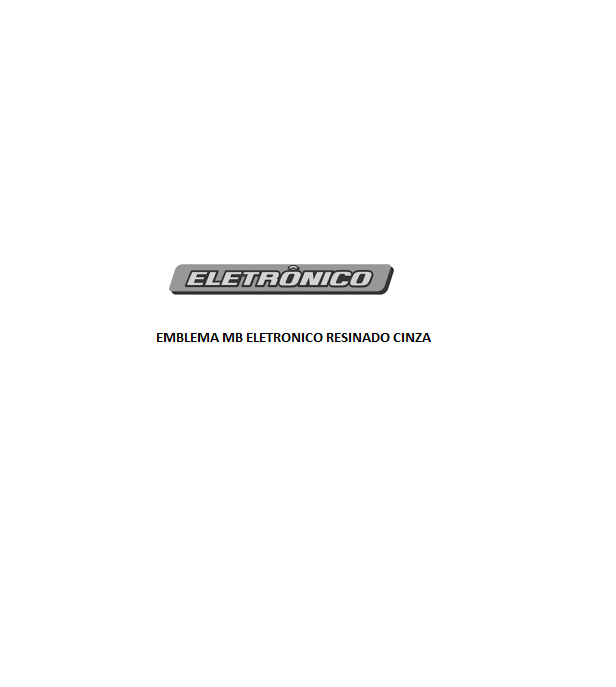 EMBLEMA MB ELETRONICO RESINADO CINZA