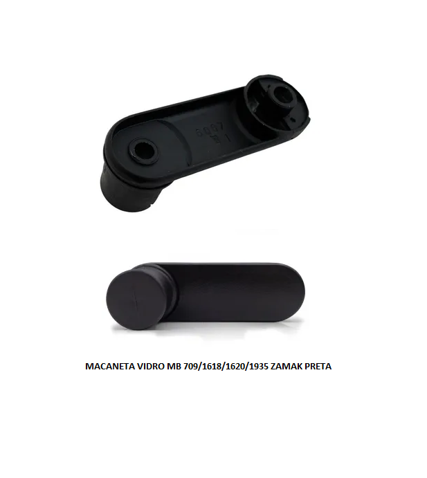 MACANETA VIDRO MB 709/1618/1620/1935 ZAMAK PRETA