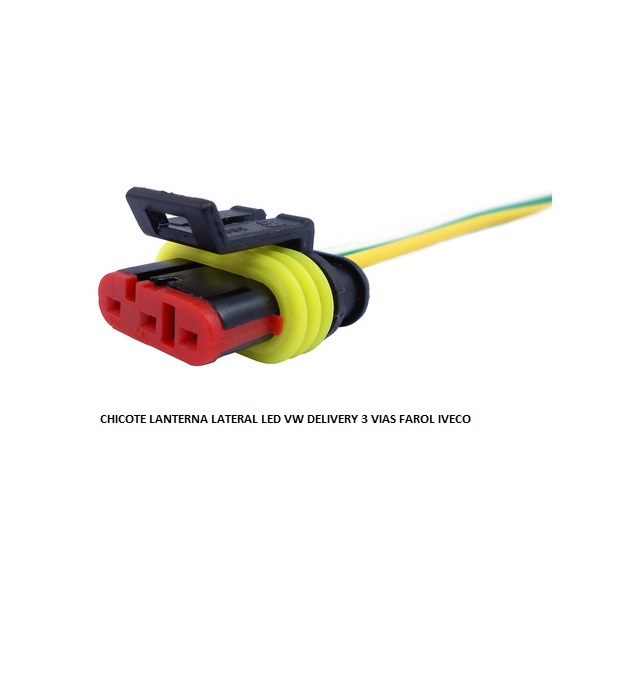 CHICOTE LANTERNA LATERAL LED VW DELIVERY 3 VIAS FAROL IVECO