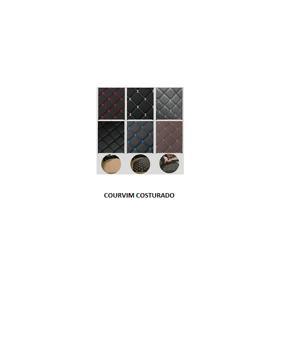 COURVIM COSTURADO CBK DIAMANTE PRETO -LINHA DOURADA